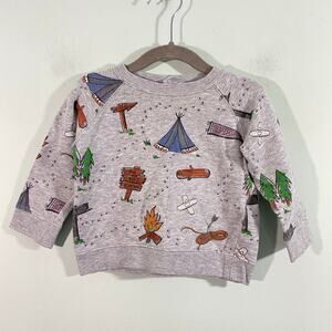Stella McCartney Grey Camper Explorer Graphics Pullover Sweatshirt Size 12M